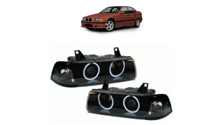 Lights BMW 3 E36 Front CCFL Black