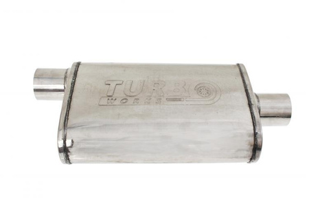 Central Chambered Muffler 63.5mm TurboWorks 304SS 355mm