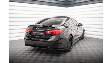 Splitter Infiniti Q50 S I Rear Side v.1 Gloss Black