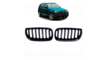 Grill BMW X3 E83 pojedyncze żeberka Matt Black