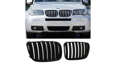 Grill BMW X3 E83 Facelift pojedyncze żeberka Gloss Black