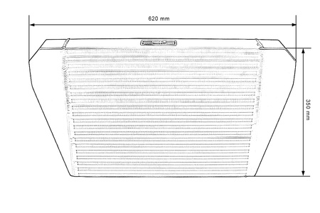 TurboWorks Intercooler 450x350x76 backward Black