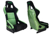 Racing seat SLIDE KS2 Premium Green & Black Welur Green Glitter