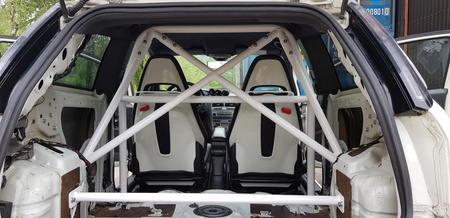 Rollbar skręcana pół klatka Fiat Grande Punto Abarth White