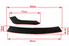 Universal front bumper splitter gloss black 3pcs.