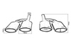 Końcówka tłumika 126x74mm wejście 51mm Mercedes C63 AMG