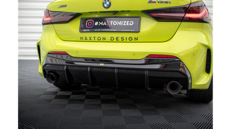 Dokładka BMW 1 F40 M-Pack Zderzak Tył v.3 Wersja Z Pojedyńczym Wydechem Gloss Black