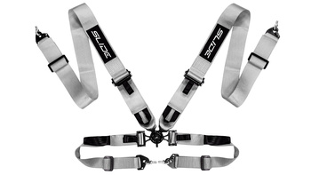 Racing seat belts Slide V2 Quick SILVER 4P 3"