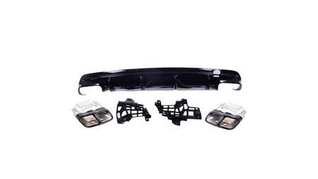 Diffuser Mercedes-Benz CLA C117, X117 Rear with Pipes black