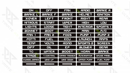 Switches marking stickers set White / Black