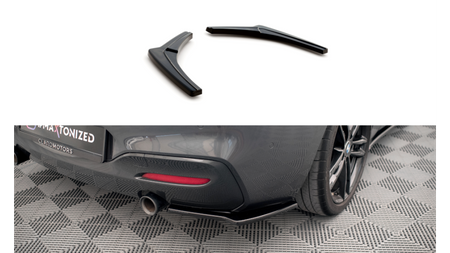 REAR SIDE SPLITTERS V.2 BMW 1 F20/F21 M-POWER FACELIFT Gloss Black