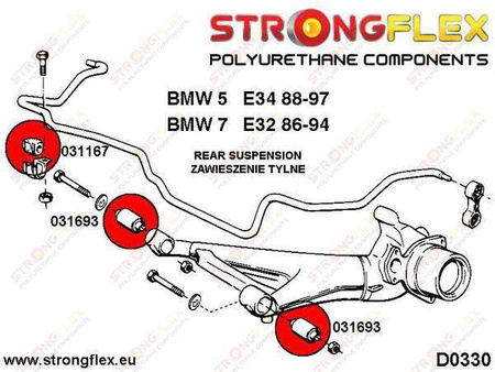 Rear suspension bush kit SPORT