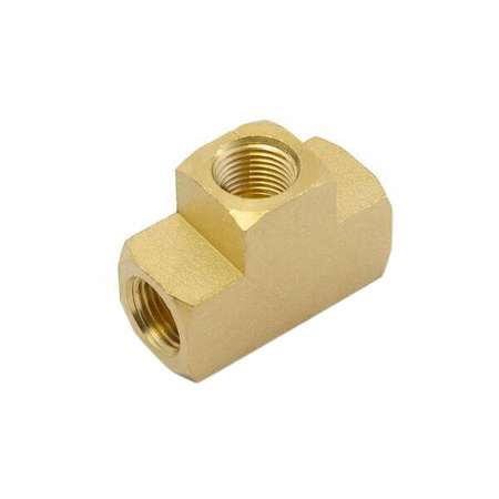 Flare tee 1/8" NPT Brass