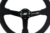 Steering wheel SLIDE 350mm offset:90mm Leather Black