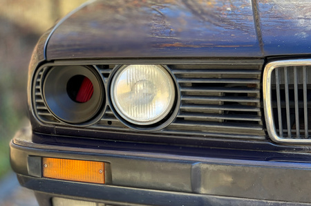 Air Scoop Head Light BMW 3 E30 high beams passenger side 76mm