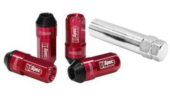 Forged wheel lug nuts D1Spec Heptagon 2in1 Steel M12x1.25 Red ​