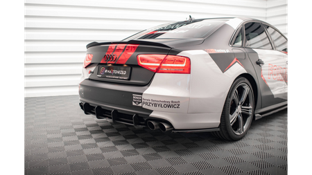 Diffuser Audi S8 D4 Rear Street Pro Black-Red