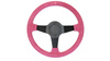 Steering wheel SLIDE 350mm offset:90mm Suede Pink