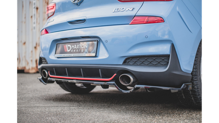 Splitter Hyundai I30 III N Tył Środkowy z Dyfuzorem Gloss Black