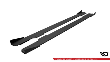 Dokładka Audi A5 8T Facelift Progi Street Pro Black + Gloss Flaps