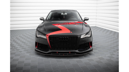Splitter Audi A7 C7 Front Pro RS7 Look Black-Red