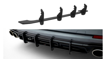 Diffuser Audi S8 D5 Facelift Rear Street Pro Black-Red