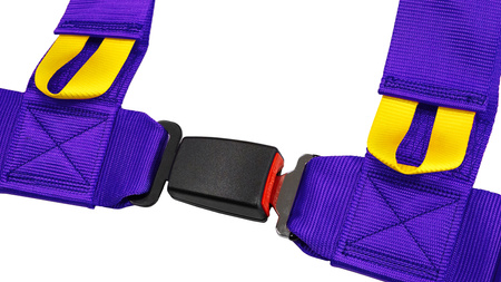 Racing seat belts Slide V2 PURPLE 4P 3" E4