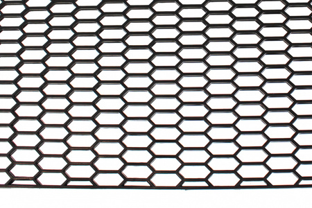 PU mesh grill Honey Comb Black 120x40cm 28x9mm