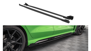 Dokładka Audi RS3 8Y Progi Street Pro Black-Red + Gloss Flaps