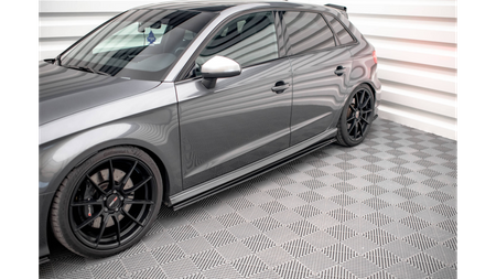 Diffuser Audi A3 8V Facelift S-Line Side Skirts Street Pro Black