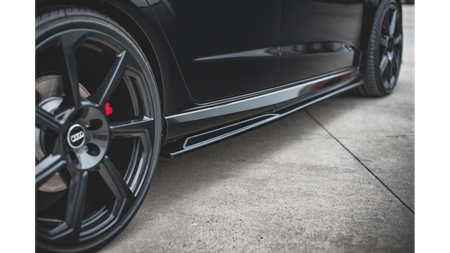 Dokładka Audi RS3 8V Facelift Sportback Progi v.2 Gloss Black