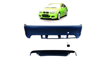 Bumper BMW 3 E46 Rear with Diffuser