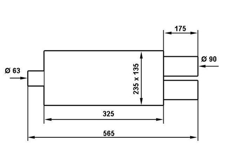 Tłumik Końcowy TurboWorks 2x90mm wejście 63,5mm