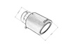 Exhaust Pipe 89mm enter 63,5mm SLIDE