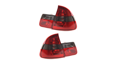 Lampy BMW 3 E46 Tył Crystal Red Smoke