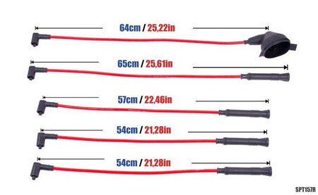 Przewody zapłonowe PowerTEC BMW 316I 318I 518I VOLVO 740 760 80-91 Czerwone