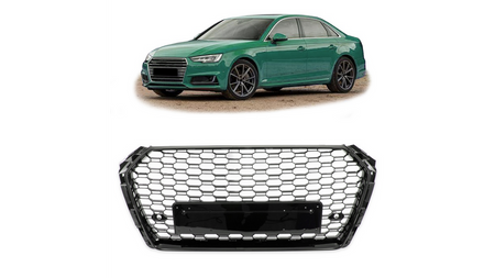 Grill Audi A4 B9 Gloss Black