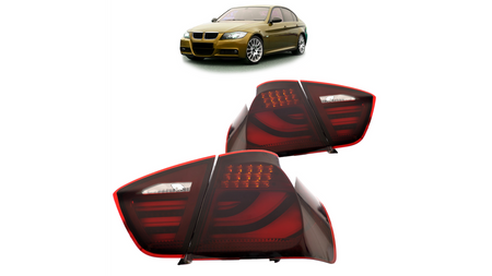 Lampy BMW 3 E90 Tył LED Red-Smoke