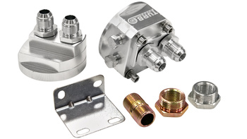 Podstawa Adapter relokator filtra Oleju Turboworks AN8 Srebrny