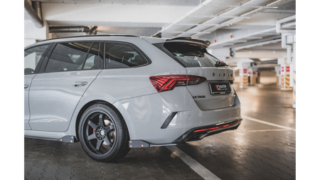 Splitter Skoda Octavia IV RS Tył Boczne v.2 + Flaps Gloss Black