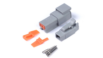 Plug and pins - Deutsch DTM-2 (7.5 amp) connector kit.