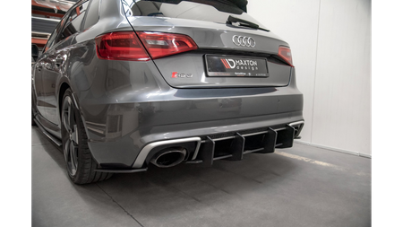Diffuser Audi RS3 8V Sportback Rear Racing Durability v.2 Red