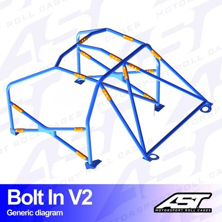 Roll Cage CITROËN C2 (Phase 1/2 ) 3-doors Hatchback BOLT IN V2