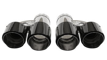Exhaust Tip 101mmx2 enter 76mm Carbon Gloss Set