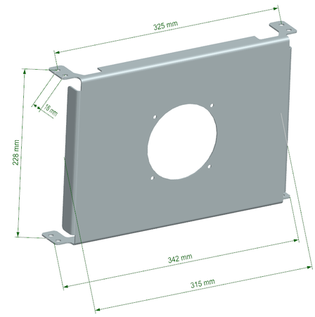 Cooling Plate TurboWorks for 15 rows Race Oil Cooler and 4 inch fan