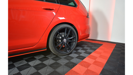 Splitter Volkswagen Golf 7 Facelift R Variant Tył Boczne v.2 Gloss Black