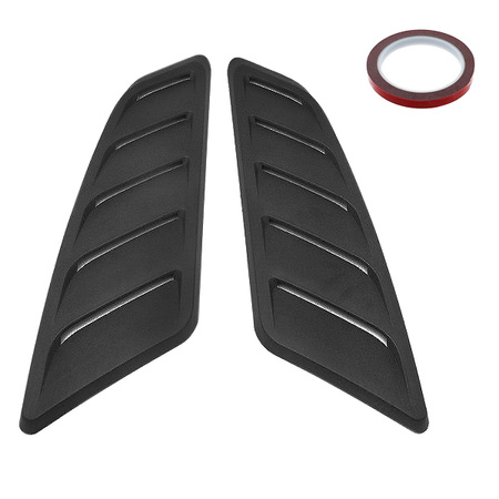 Universal Car Hood Louvers Black