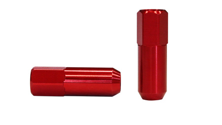 Wheel Lug Nuts Alu M12x1.25 60mm Red