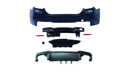 Bumper BMW 5 F10 Rear with Diffuser