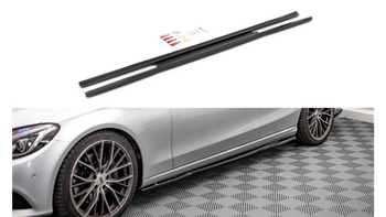 Diffuser Mercedes-Benz C W205 Side Skirts Gloss Black